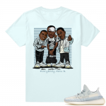 Yeezy Cloud White | Everybody Eats B | Light Blue Shirt