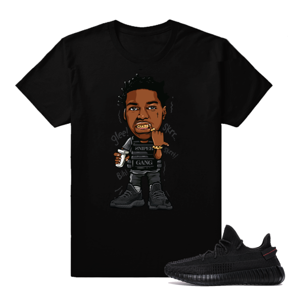 Yeezy Boost 350 V2 Black | Kodak Glee | Black Shirt