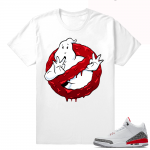 Sneaker shirts Jordan 3 Hall of Fame  Ghost Busters  White tee