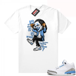 Sneaker shirts UNC 3s Jordan retro - White - Crazy Hype