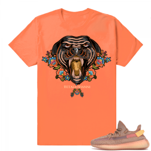 Yeezy 350 Clay | Designer Panther | Hyper Orange Shirt