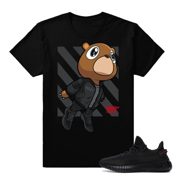 Yeezy Boost 350 V2 Black | Bear Boost 350 | Black Shirt