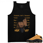 Match Air Jordan 13 Chutney | Mask off | Black Tank Tee