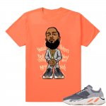 Magnet Yeezy 700 | Nipsey Hussle | Bright Orange Shirt