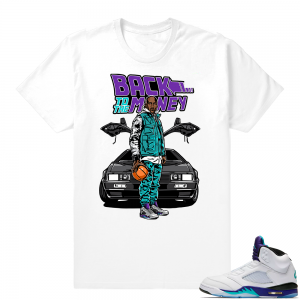 Sneaker tees Grape 5 | Back to the Money | White shirt