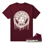 Sneaker tees Match Bordeaux 12s 'Medusa Drip' T shirt Maroon