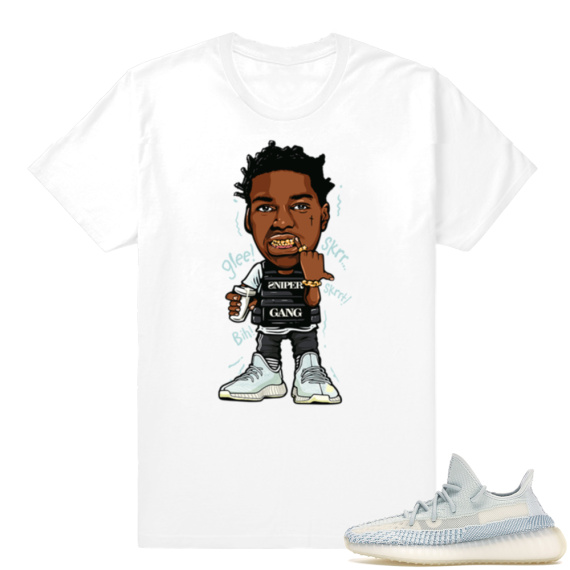 Yeezy Cloud White | Kodak Glee | White Shirt