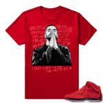 Sneaker tees Match Toro 18 Jordan Retro  6 Gods Plan  Red T shirt