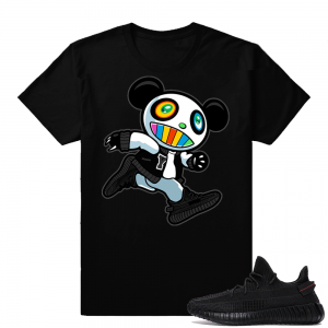 Yeezy Boost 350 V2 Black | Ye Panda Bear | Black Shirt