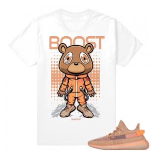 Yeezy 350 Clay | NuWave Boost Bear | White shirt