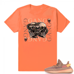 Yeezy 350 Clay | Gang Gang | Hyper Orange Shirt