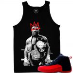 Match Flu Game 12 Jordan Retros | Tyson x Basquiat | Black Tank Top Shirt