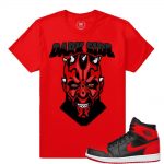 Match Banned 1s Jordan Retro| Dark Side | Red T shirt