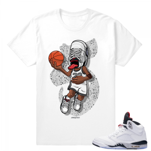 Sneakerhead - Cement 5s T shirt - White