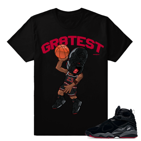 Sneakerhead Jordan 8 Bred - Greatest - Black T shirt