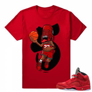 Sneakerhead - Red Suede 5s t shirt - Red