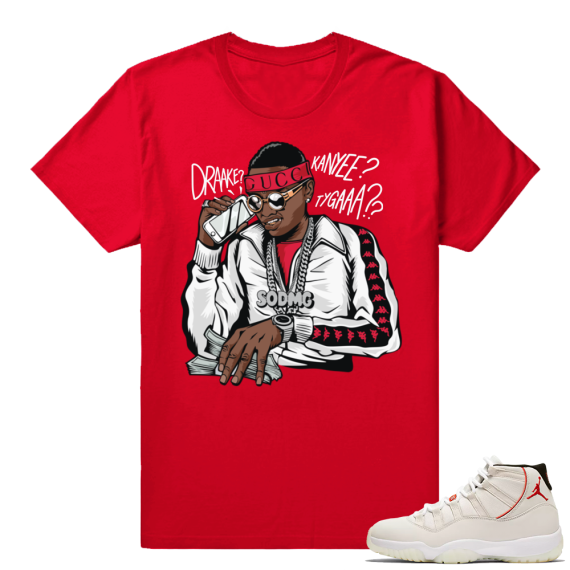 Soulja boy t shirts | Platinum 11s | Red shirt