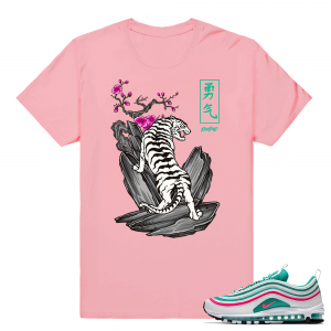 South Beach Air Max t shirt  Japanese White Tiger  Light Pink Tee