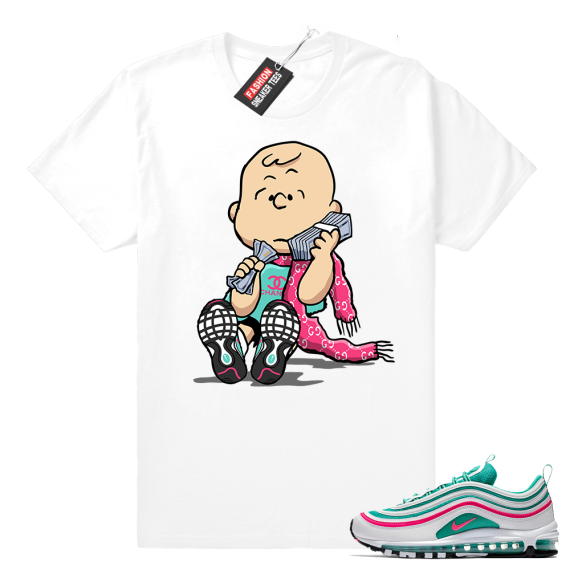 South Beach Nike Air Max t shirt  Designer Van Pelt  White tee