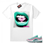 South Beach shirts for Nike Air Max  Diamond Lips  White tee