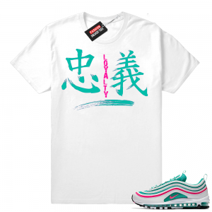 South beach shirt match Air Max 97  Loyalty White tee