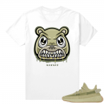 Yeezy Boost 350 V2 Sulfur shirt - White - Angry Bear