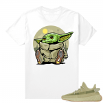 Yeezy Boost 350 V2 Sulfur shirt - White - Baby Yoda