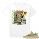 Yeezy Boost 350 V2 Sulfur shirt - White - Gas Mask Bear