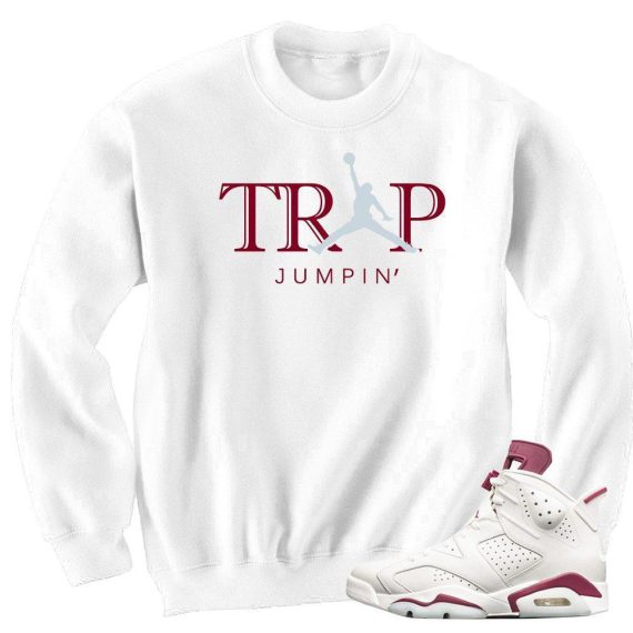 Maroon 6s match 'Trap Jumpin' Crewneck|White Crewneck