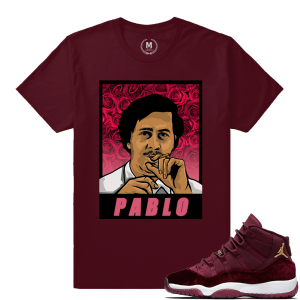 Match Jordan 11 Velvet GS | Feel Like Pablo | Maroon T shirt