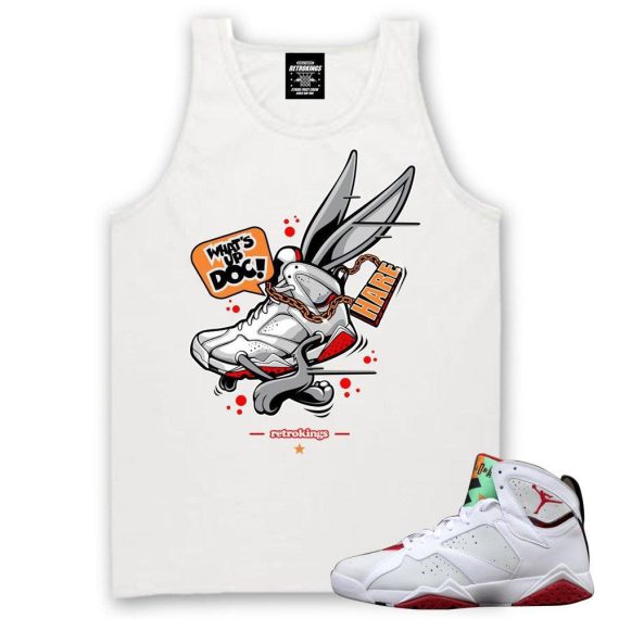 Jordan 7 Hare Tank Tees to match 'Fly Kicks' White Tank