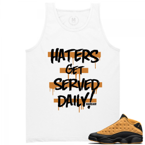 Match Air Jordan 13 Chutney | Haters Served | White Tank Tee