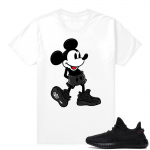 Yeezy Boost 350 V2 Black | Sneakerhead Mickey | White Shirt