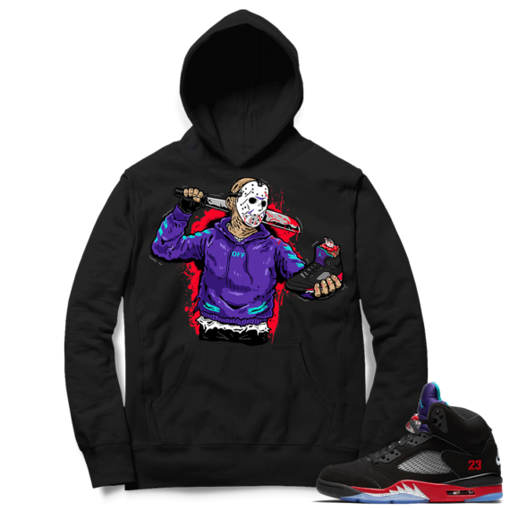 Top 3 5s Sneaker Hoodie - Black - Jason Cop