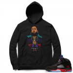 Top 3 5s Sneaker Hoodie - Black - Nipsey Hussle