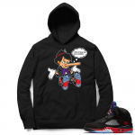 Top 3 5s Sneaker Hoodie - Black - No More Sneakers