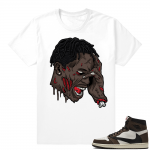 Travis Scott 1s | Travis Zombie | White Shirt