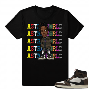 Travis Scott 1s | AstroWorld | Black Shirt