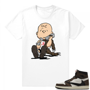 Travis Scott 1s | Designer Charlie Brown | White Shirt