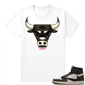 Travis Scott 1s | Rare Air Bull | White Shirt