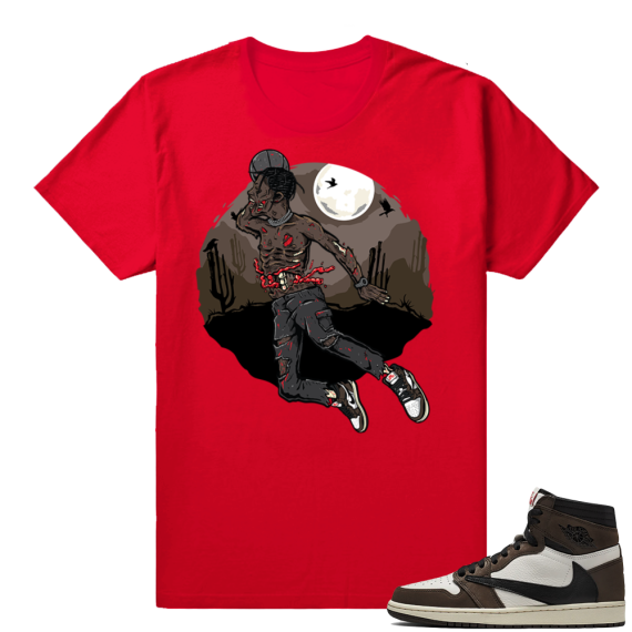 Travis Scott 1s | Air Travis Zombie | Red Shirt