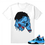 Travis Scott Jordan 4 Zombie Shirt  White tee