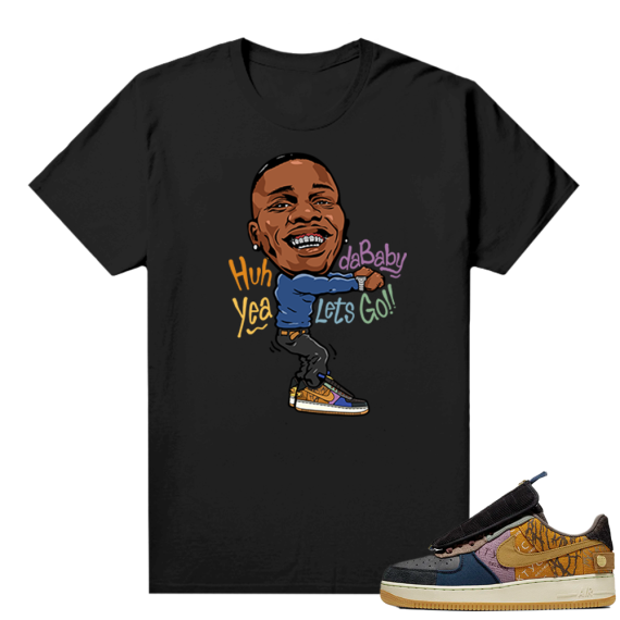 Travis Scott Nike Air Force 1 shirt black - Dababy Toon