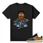 Travis Scott Nike Air Force 1 shirt black - Highest in the Room Toon