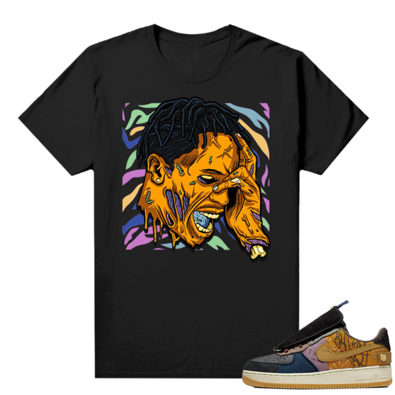 Travis Scott Nike Air Force 1 shirt black - Travis Zombie