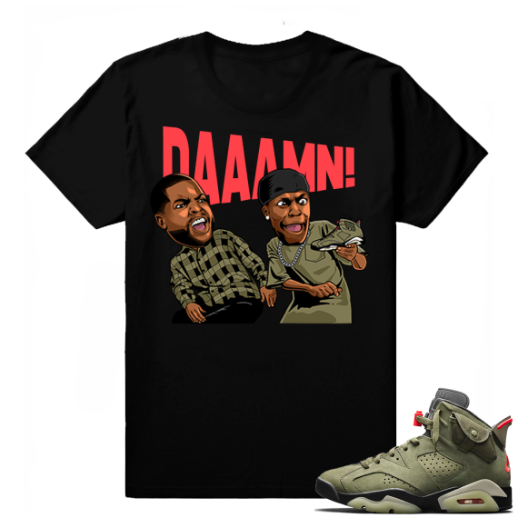 Travis Scott Jordan 6 Black Shirt - DAAAMN