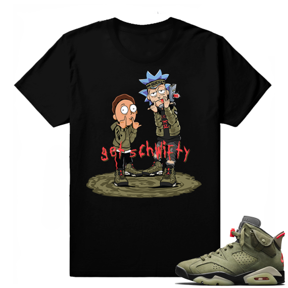 Travis Scott Jordan 6 Black Shirt - Get Schwifty