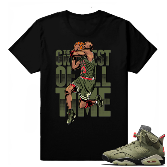 Travis Scott Jordan 6 Black Shirt - Greatest