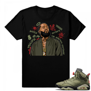 Travis Scott Jordan 6 Black Shirt - Nipsey Tribute