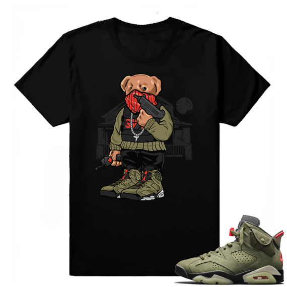 Travis Scott Jordan 6 Black shirt - Trap Bear